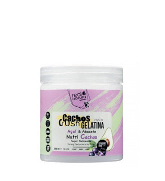 Gelatina Cachos Crush Açai & Abacate 500ml - Real Natura